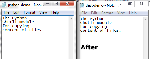 Python file copied