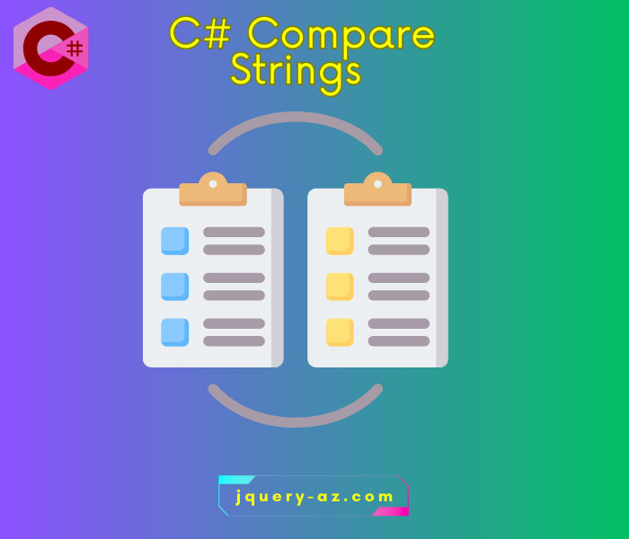 Featured image reflecting string comparison in C#