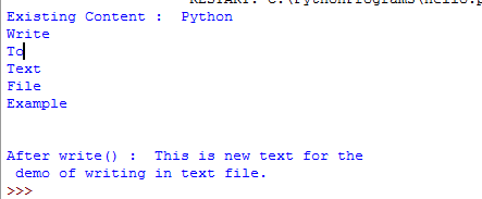 Python write text file