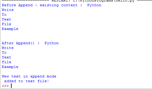 Python append write