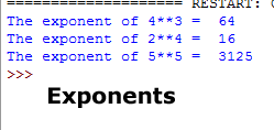 Python exponent