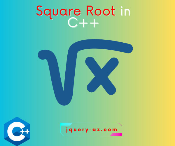 The image reflecting how to calculate square root in C++