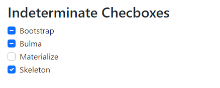 checkbox-Indeterminate