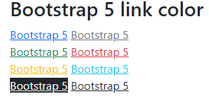 Bootstrap5-link-color